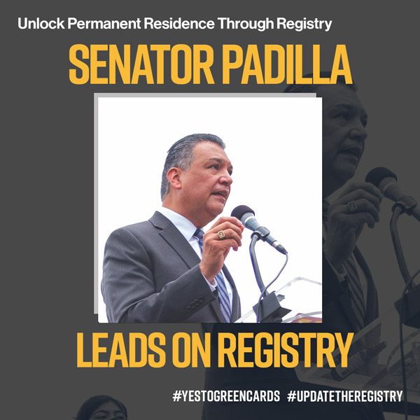 Senator Alex Padilla Leads on Registry